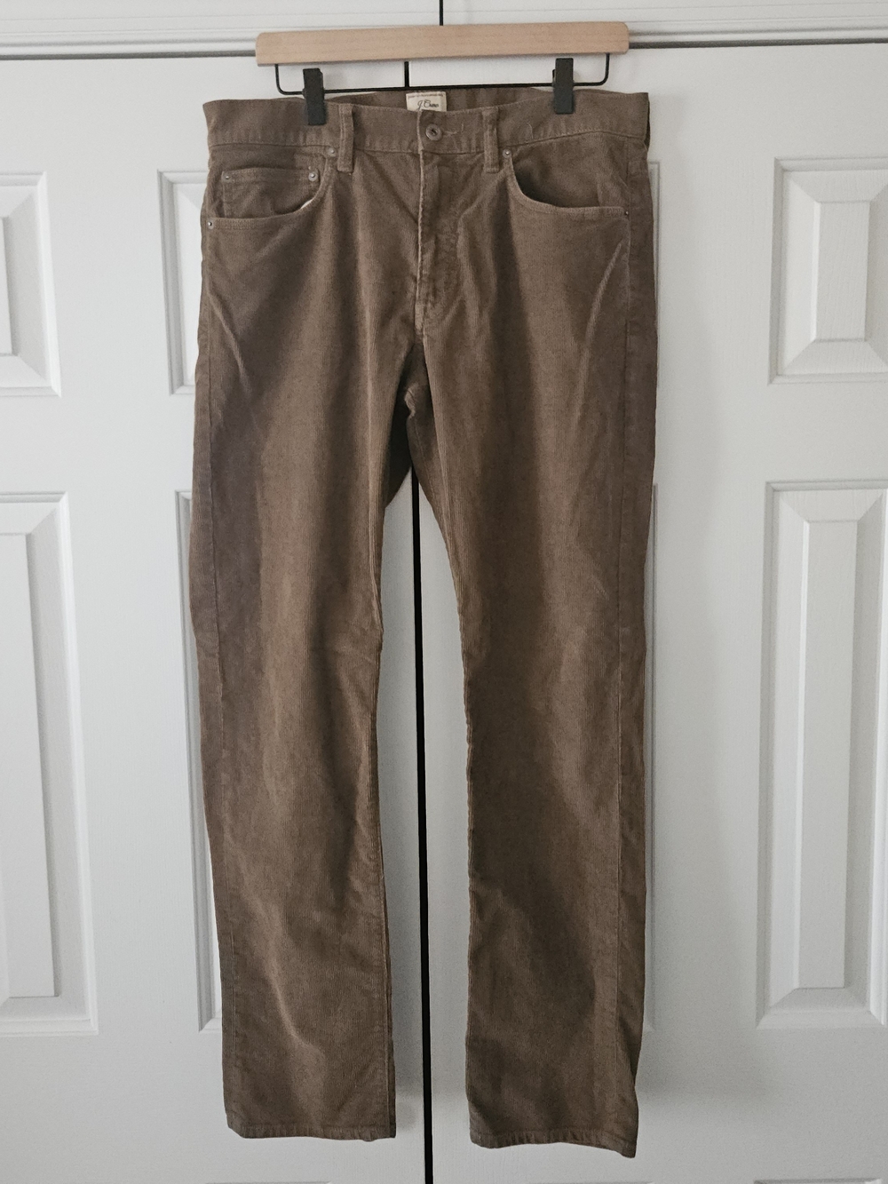 J.Crew Men's 770 Brown Corduroy Pants Straight Leg Stretch 5-Pocket 32 X 32.